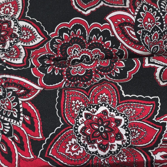 Alfred Dunner Red and Black Floral Blouse - Picture 3 of 5